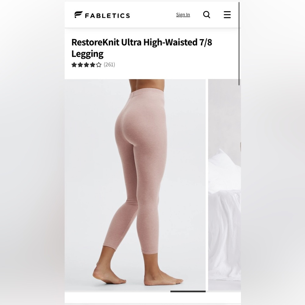Fabletics Restore Knit Ultra High Waisted Legging | size L | color Trail Dust